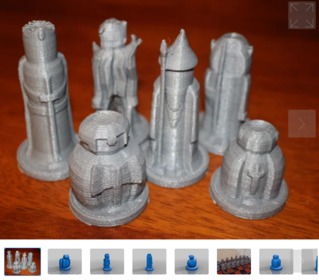Modelo 3d de El señor de los anillos juego de ajedrez para impresoras 3d