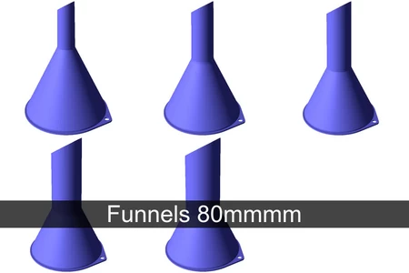 Funnels. Various sizes 25mm to 200mm