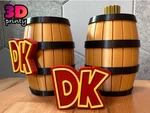 Modelo 3d de Logotipo dk para modelos de barril para impresoras 3d