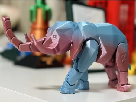 Modelo 3d de Elefante en blanco para impresoras 3d