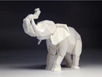 Modelo 3d de Elefante en blanco para impresoras 3d