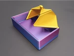 Modelo 3d de Lujosa caja de almacenamiento con tapa(s)plegable de origami para impresoras 3d