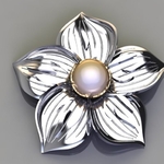 Modelo 3d de La perla de la flor de la medalla 01 para impresoras 3d