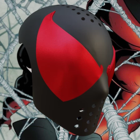 Scarlet Spider-Man-Kaine Parker Inspired Face Shell