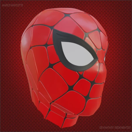 Casco inspirado en Iron Spider-Man