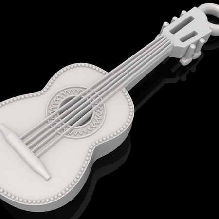 Guitarra colgante de música de la joyería de la impresión 3D de la modelo