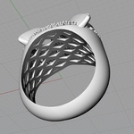  Owl ring jewelry ring with stones 3d print model  3d model for 3d printers