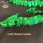  Flexi leaf dragon(print-in-place)  3d model for 3d printers