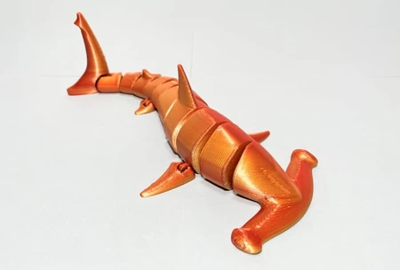 Modelo 3d de Tiburón martillo flexi (impresión in situ) para impresoras 3d