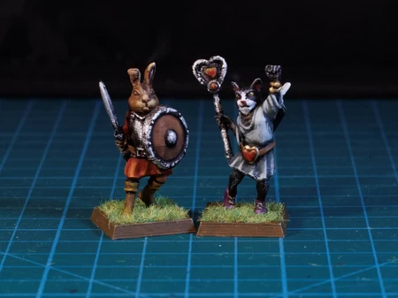  Easter bunny warrior 28mm (fdm, no supports needed)  3d model for 3d printers