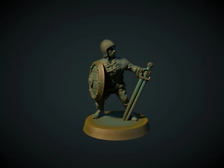  Bandit with sword 28mm (no supports needed)  3d model for 3d printers