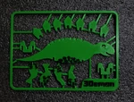 Modelo 3d de Tarjetas de kit de dinosaurios para impresoras 3d