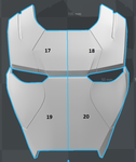 Modelo 3d de Iron patriot casco (hombre de hierro) para impresoras 3d