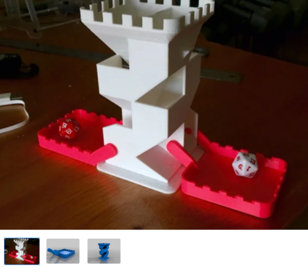  Remixed folding dice tower  3d model for 3d printers