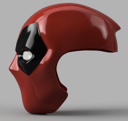 Modelo 3d de Máscara de deadpool para impresoras 3d