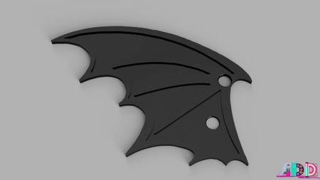 Modelo 3d de Encajes alas de murciélago para impresoras 3d