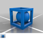 Modelo 3d de Esfera en un cuadro de para impresoras 3d