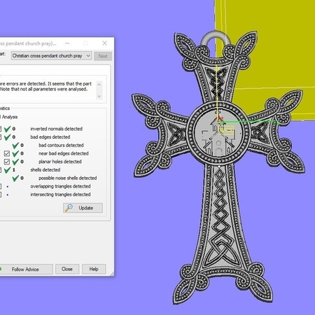 Christian cruz colgante de la iglesia orar joyas de la impresión 3D de la modelo