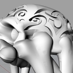 Modelo 3d de Anillo del cráneo del esqueleto de la joyería de la impresión 3d de la modelo para impresoras 3d