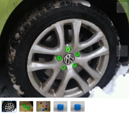 Volkswagen tornillo de rueda tapas