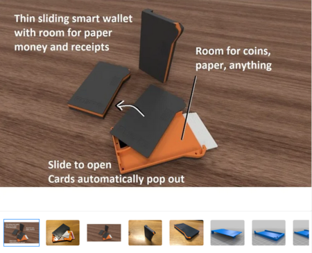Modelo 3d de Smart wallet - deslizante en 3d impreso cartera para impresoras 3d