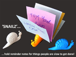  Snailz... note holders for people who are slow to get things done!   3d model for 3d printers