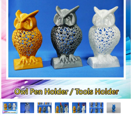  Owl pen holder / tools holder  3d model for 3d printers