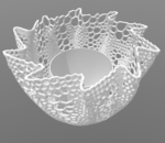 Modelo 3d de De voronoi de la flor de la pantalla para impresoras 3d