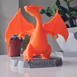 Modelo 3d de Charizard estatua con soporte para impresoras 3d