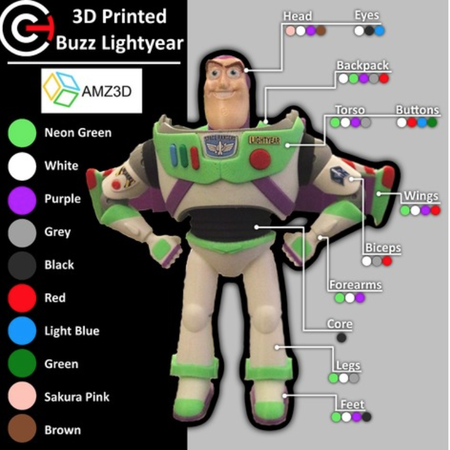 Buzz Lightyear - Multi-Color De Impresión