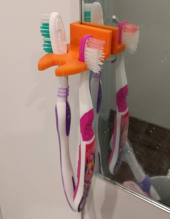 mirror clip toothbrush holder