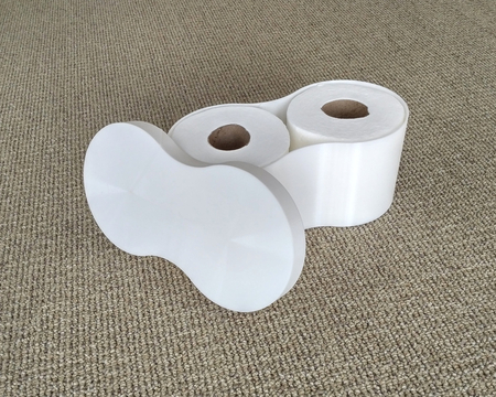 Modelo 3d de Papel higiénico cuadro de doble rodillo para impresoras 3d