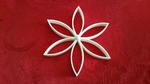  Christmas flower with center ball  3d model for 3d printers