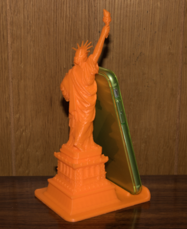 Estatua de la Libertad como un stand móvil