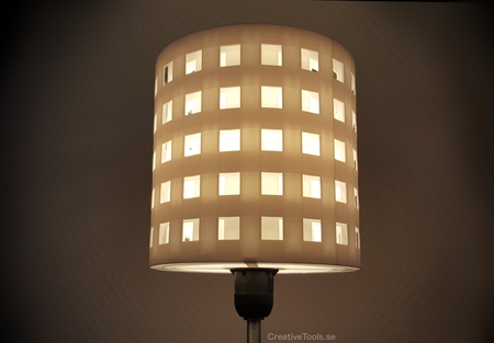 3D imprimibles de pantalla para el estándar de la lámpara (concéntricos perforado el sombreado de las paredes)