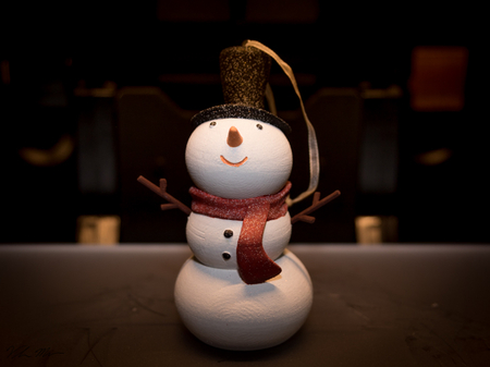 Modelo 3d de Muñeco de nieve de navidad ornamento para impresoras 3d