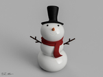 Modelo 3d de Muñeco de nieve de navidad ornamento para impresoras 3d