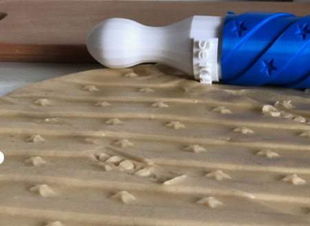 DIY 3D Impreso Cookie Patrón de Rodillos