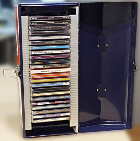 CD rack from a tool box