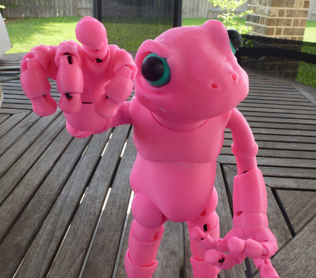 Modelo 3d de Froggy: el impreso en 3d bola articulado de la rana de la muñeca para impresoras 3d