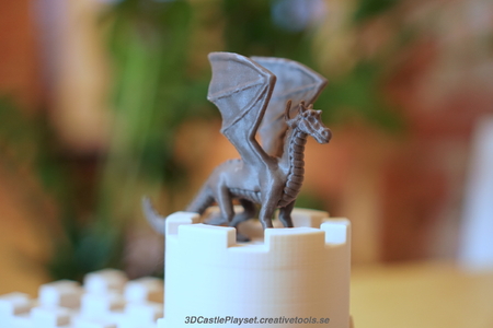 El Dragón en 3D imprimibles Castillo Modular Playset