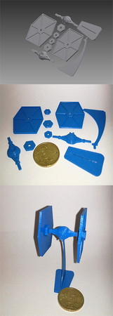  Tie fighter small kit   3d model for 3d printers