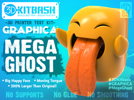 Modelo 3d de Graphica: mega fantasma - print & play a través de 3dkitbash.com para impresoras 3d