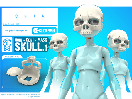Quin: Cráneo Máscara - 3DKitbash.com