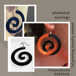  Whirlwind earrings  3d model for 3d printers