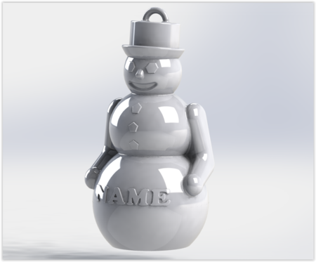 Modelo 3d de Muñeco de nieve y adornos de la estatuilla para impresoras 3d