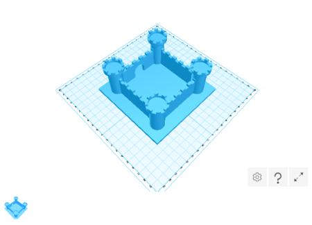  Simple castle  3d model for 3d printers