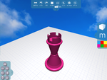 Modelo 3d de Morphi torre pieza de ajedrez para impresoras 3d