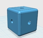 Modelo 3d de Cubo w/ espiga de agujeros de 3/8 de espiga de madera para impresoras 3d
