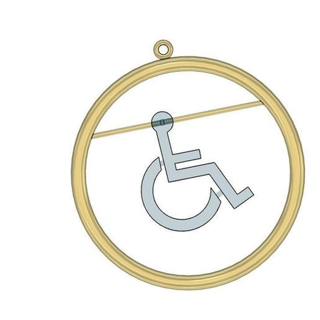 Handicap Logotipo de Aretes - Orgullosos de ser Diferentes